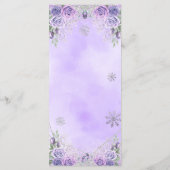 紫のエレガントスノーフレークのクリスマスマスXvアニオス メニュー (裏面)