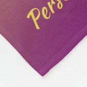 紫のエレガントチューリップの水の色をパーソナライズ フリースブランケット (角)