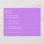 紫のエレガントデイジーの花は日付はがきを保存 案内ポストカード (裏面)