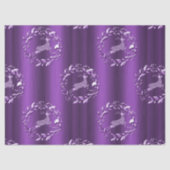 紫のエレガントトナきらめくークリスマス 薄葉紙 (正面)