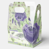 紫のエレガントバラパターン フェイバーボックス (オープン)