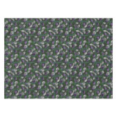 紫のエレガントフローラバラ テーブルクロス (正面(横))