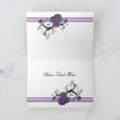 紫のエレガントフローラビジネスサンキューカード サンキューカード (内部)
