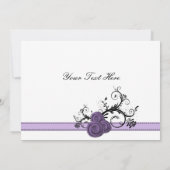 紫のエレガントフローラビジネスサンキューカード サンキューカード (裏面)