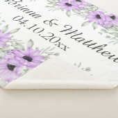 紫のエレガントフローラブライダルシャワー シェルパブランケット (3/4)