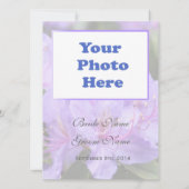 紫のエレガントフローラ写真結婚式招待状 招待状 (裏面)