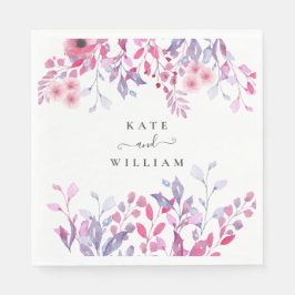 紫のエレガント国の野草フローラ スタンダードランチョンナプキン