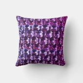 紫のエレガント宝石ダイヤモンド書 クッション (裏面)