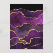 紫のエレガント抽象芸術水の色パターン メニュー (正面)