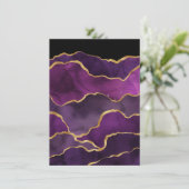 紫のエレガント抽象芸術水の色パターン メニュー (スタンド正面)