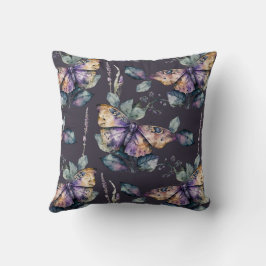 紫のエレガント水図解入りの、写真付きの色バタフライ クッション