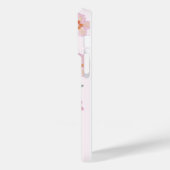 紫のエレガント水彩花のパーソナライズ名 Case-Mate iPhoneケース (裏面 / 左)