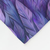 紫のエレガント羽 フリースブランケット (角)