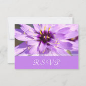 紫のエレガント花かわいらしの結婚式のRSVPカード 出欠カード (裏面)