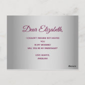 紫のエレガント花嫁の提案 ポストカード (裏面)