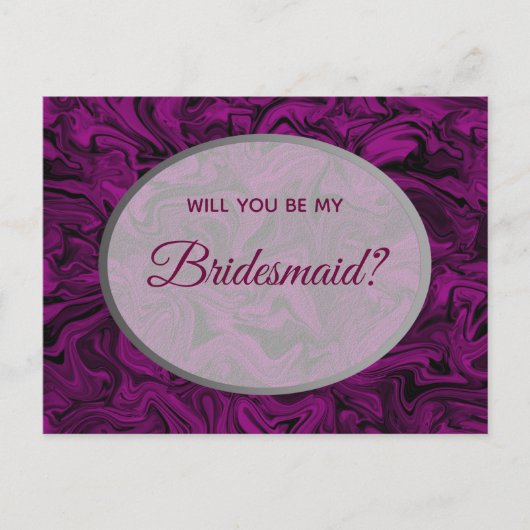 紫のエレガント花嫁の提案 ポストカード (正面)