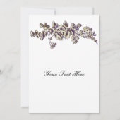 紫のエレガント花盛りのビジネスサンキューカード サンキューカード (裏面)