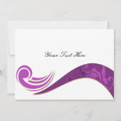 紫のエレガント花盛りのビジネスサンキューカード サンキューカード (裏面)