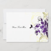 紫のエレガント花盛りのビジネスサンキューカード サンキューカード (裏面)