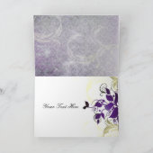 紫のエレガント花盛りのビジネスサンキューカード サンキューカード (内部)