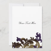 紫のエレガント花盛りのビジネスサンキューカード サンキューカード (裏面)