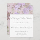 紫のエレガント薄紫フローラの日付の変更 (正面/裏面)