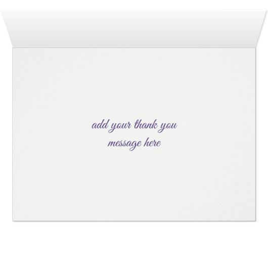 紫のエレガント蘭フローラサンキューカード (内部横(下))