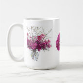紫のエレガントPhalaenopsis蘭のマグカップ コーヒーマグカップ (左)