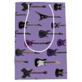 💜紫のエレキギター  ミディアムペーパーバッグ (正面)