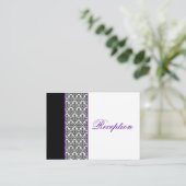 紫のエンクロージャカード付き白黒のダマスク エンクロージャーカード (スタンド正面)