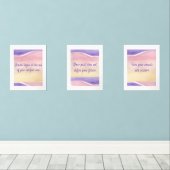 紫のエンパワーメントシリーズプリントセット (ウッドフロア)