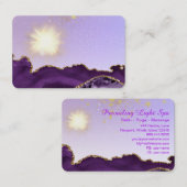 *~*紫のエーゲート-エネルギーボールの光 名刺 (正面/裏面)