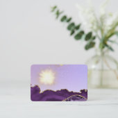 *~*紫のエーゲート-エネルギーボールの光 名刺 (スタンド正面)