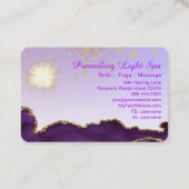 *~*紫のエーゲート-エネルギーボールの光 名刺 (裏面)