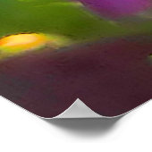 紫のオダマキ（植物）のフラワーポスター ポスター (角)