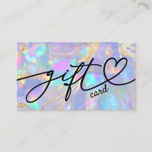 紫のオパール証書 名刺 (正面)