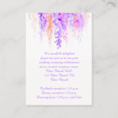 紫のオレンジ結婚色のカスケード情報エンクロージャカード エンクロージャーカード (裏面)