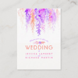 紫のオレンジ結婚色のカスケード情報エンクロージャカード エンクロージャーカード