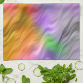 紫のオーキッドの波状テクスチャ キッチンタオル (折り畳み)