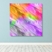 紫のオーキッドの波状テクスチャ キャンバスプリント (インサイチュ (ウッドフロア))