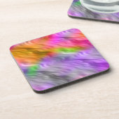 紫のオーキッドの波状テクスチャ コースター (左側)