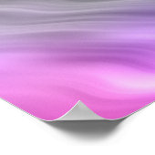 紫のオーキッドの波状テクスチャ ポスター (角)