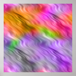 紫のオーキッドの波状テクスチャ ポスター