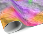 紫のオーキッドの波状テクスチャ ラッピングペーパー (ロールコーナー)