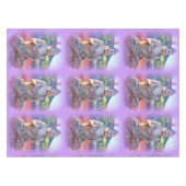 紫のオーラめい想の仏 テーブルクロス (正面(横))