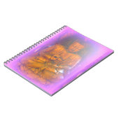 紫のオーラめい想ブッダ手帳 ノートブック (左側)