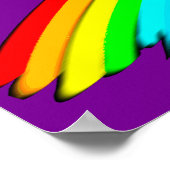 紫のカスタムスケートで滑るポスター ポスター (角)