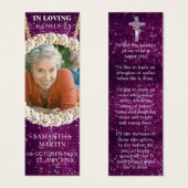 紫のカスタム写真追悼風刺帳 (正面&裏面)