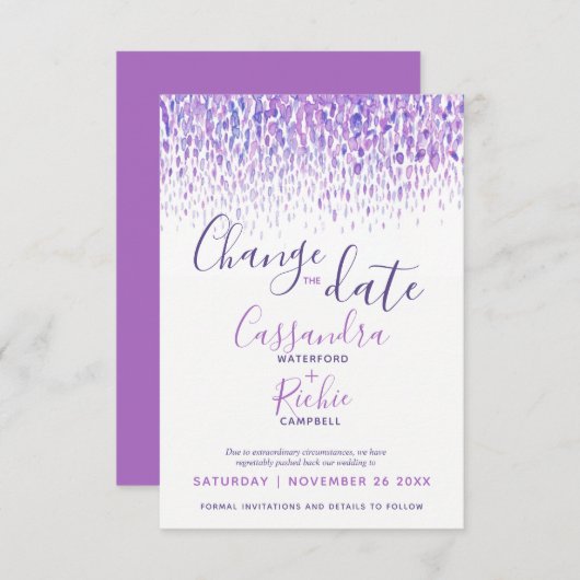 紫のカニの水色は日付の結婚色を変更 セーブザデート (正面/裏面)