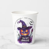 紫のカボチャの魔女を呼び出された 紙コップ (裏面)